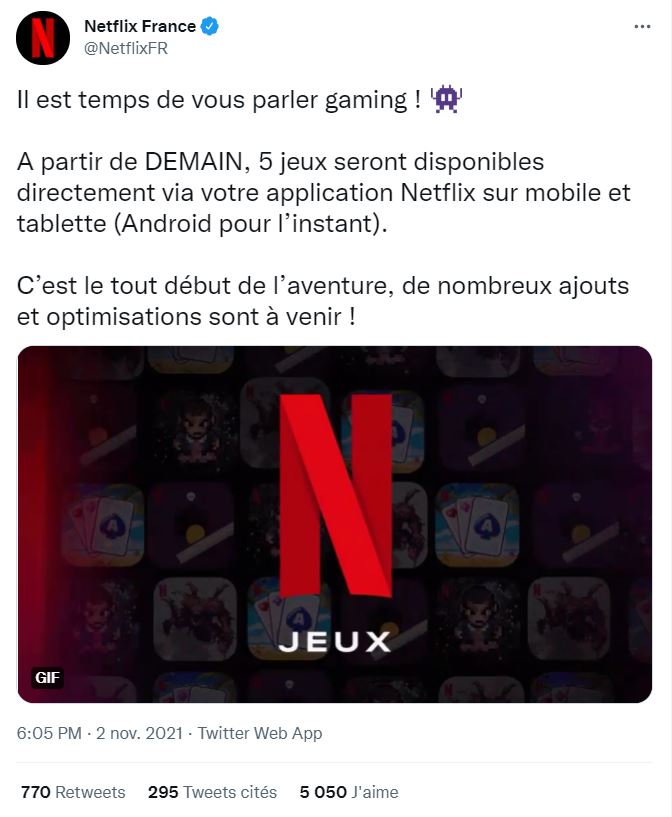 Netflix Jeux