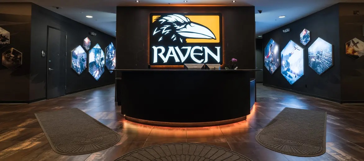 Le salon des studios Raven, dont les employés ont créé une union syndicale