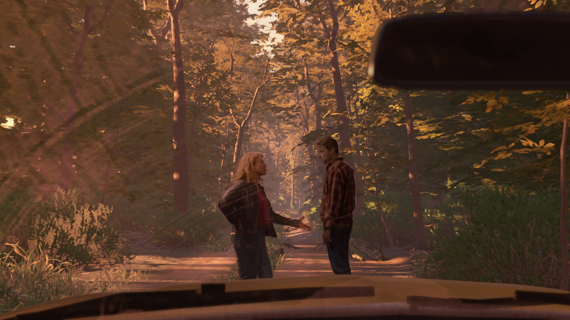 As Dusk Falls Forêt intérieur voiture