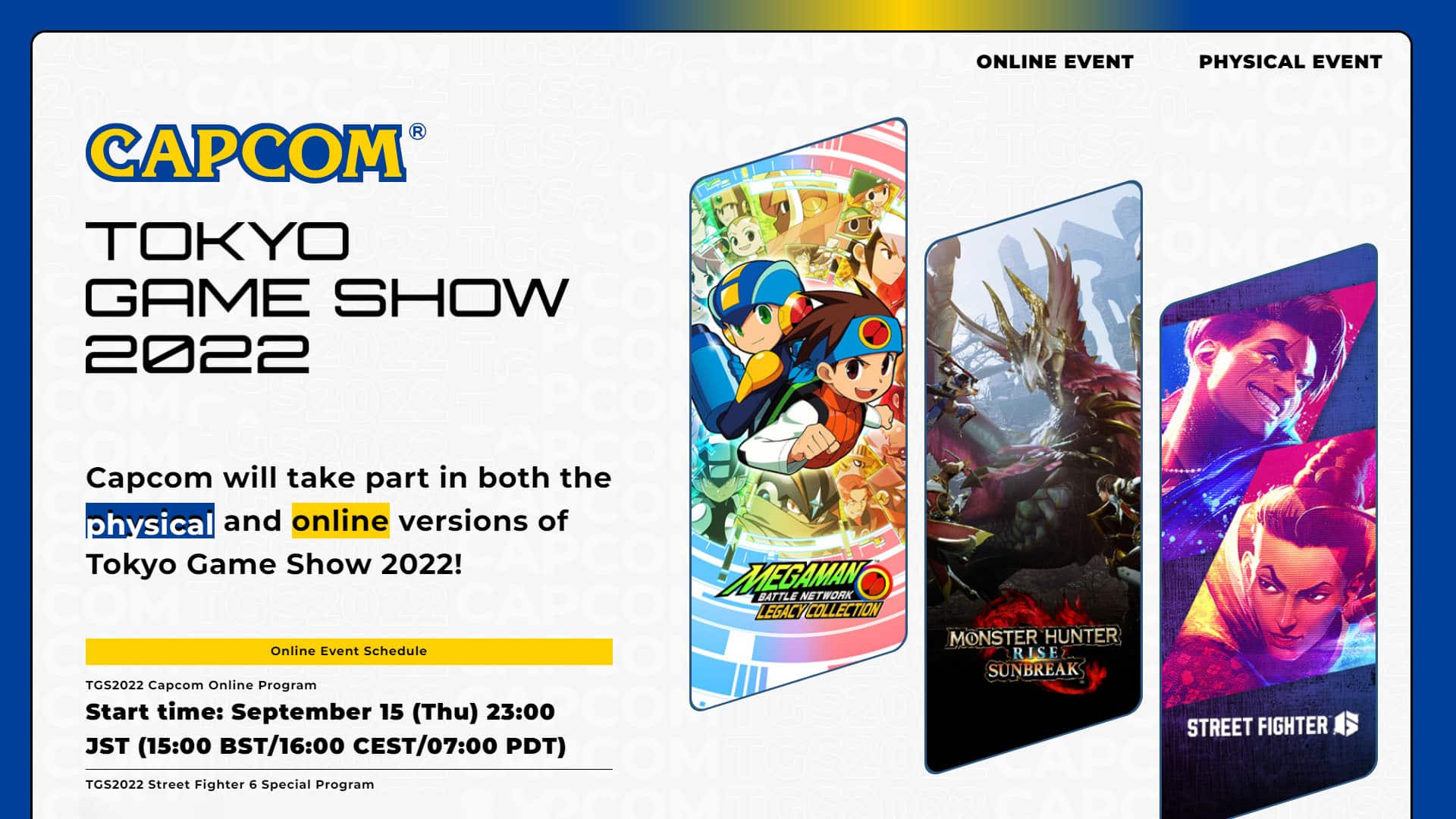 Annonce Capcom au TGS 2022