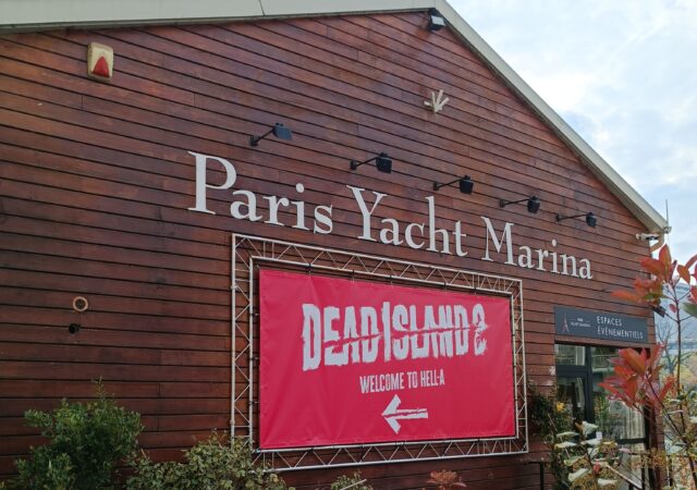 Devanture Paris Yacht Marina pour la soirée de lancement Dead Island 2