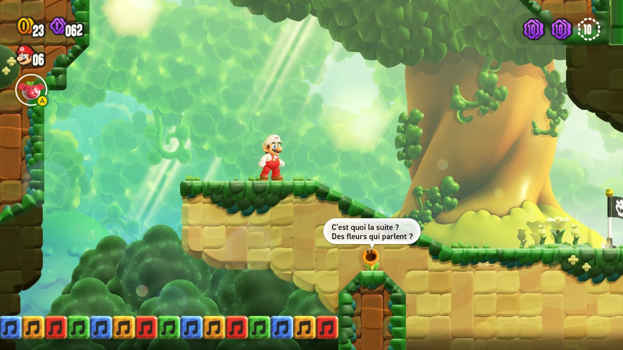 Super Mario Bros. Wonder fleur qui parle