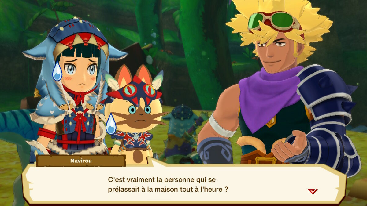 scène de dialogue Monster Hunter Stories