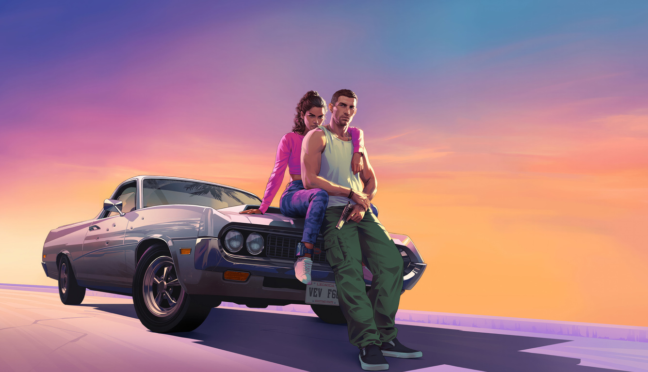 GTA 6 illustration personnages key art