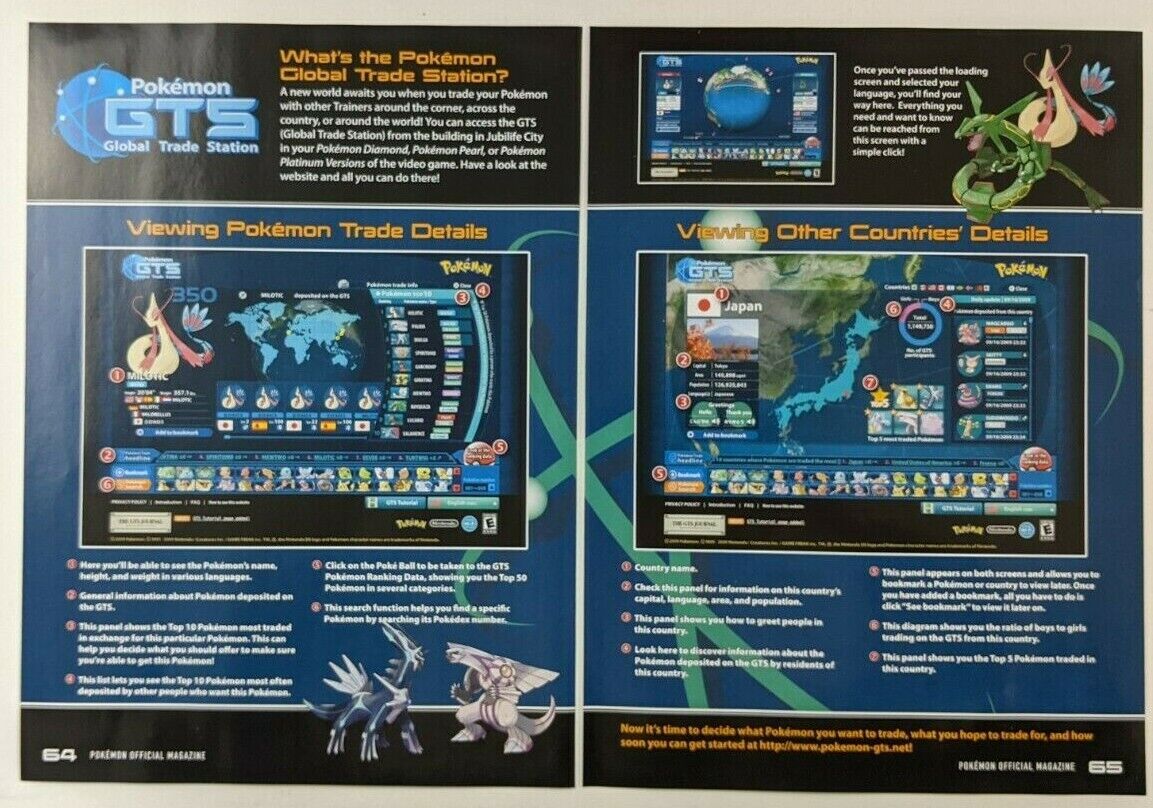 Pokémon GTS pamphlet