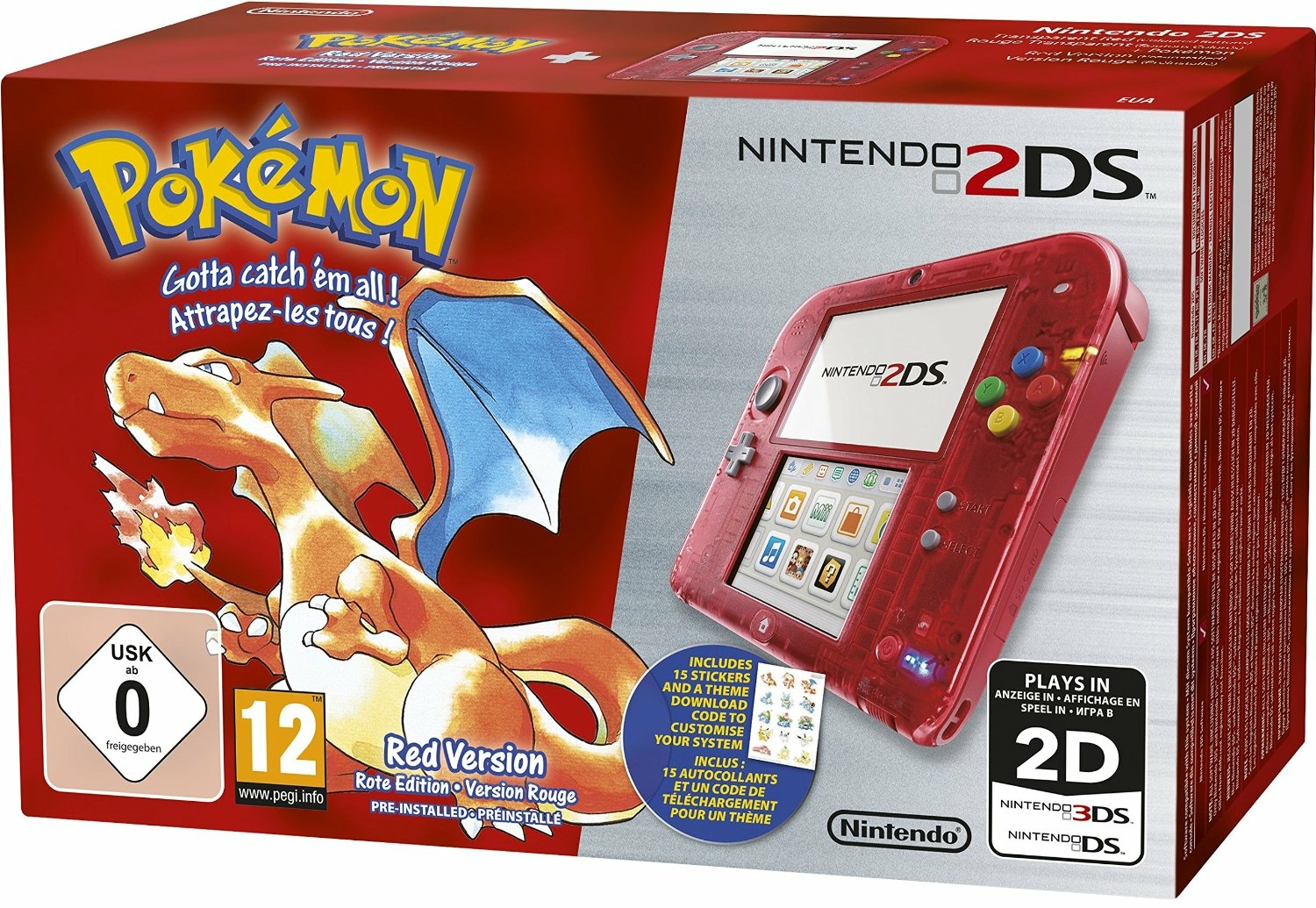 2DS Pokémon rouge