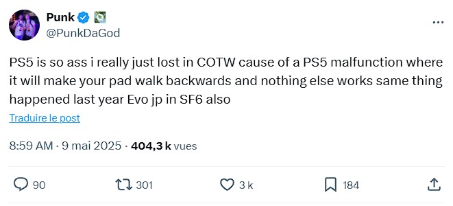 EVO problème PS5 Punk Street Fighter 6